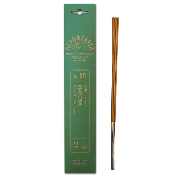 NIPPON KODO | HERB & EARTH - Bamboo Stick Incense MATCHA