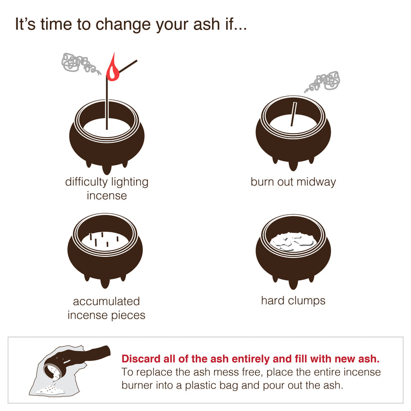 NATURAL ASH For Incense Burner 95g