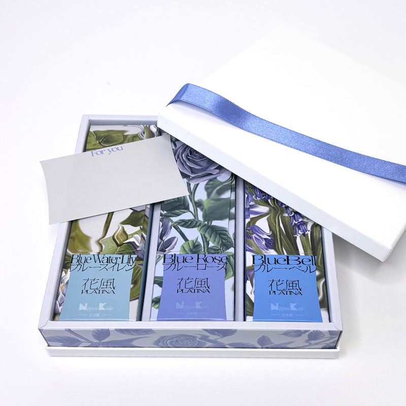 KA-FUH Platina GIFT SET - Blue Water Lily, Blue Rose, Blue Bell