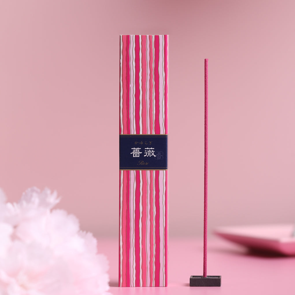 KAYURAGI - ROSE 40 sticks | NIPPON KODO Japanese Quality Incense Since 1575  – nipponkodostore.com