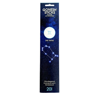 GONESH ZODIAC – Gemini | Bamboo Incense, 20 Sticks (Citrus Bergamot, Lavender, Sandalwood)