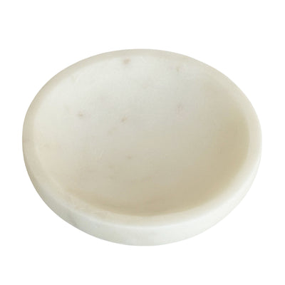Round White Marble Bowl