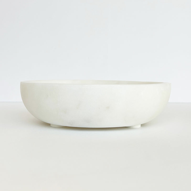 Round White Marble Bowl