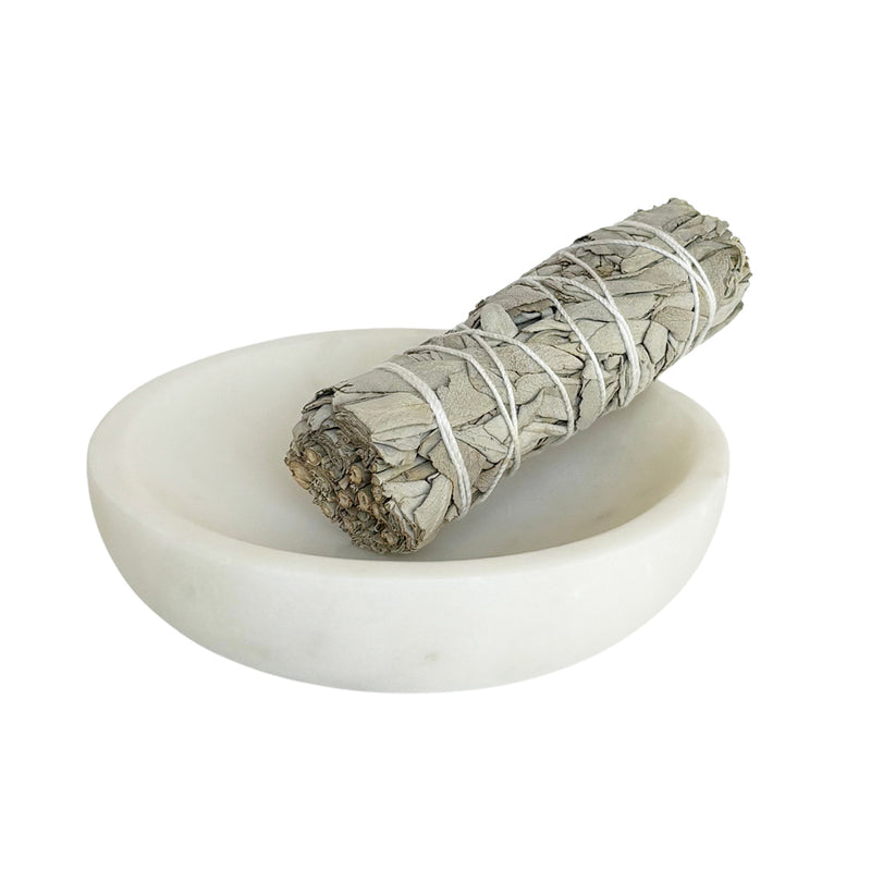 Round White Marble Bowl