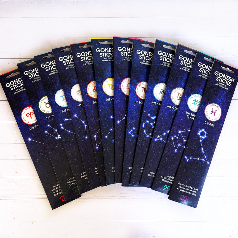 GONESH ZODIAC – Leo | Bamboo Incense, 20 Sticks (Mandarin Spice, Sunflower)
