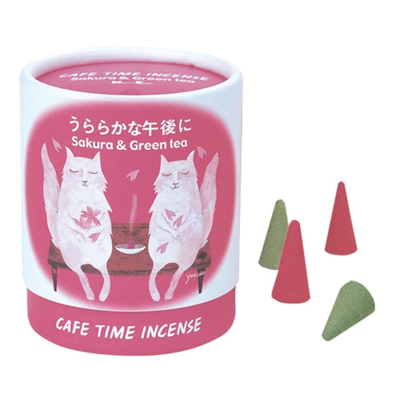 CAFE TIME INCENSE - Bright Afternoon (Cherry Blossom & Green Tea) 10 cones