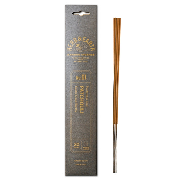 H&E - Patchouli - Bamboo Incense 20 sticks
