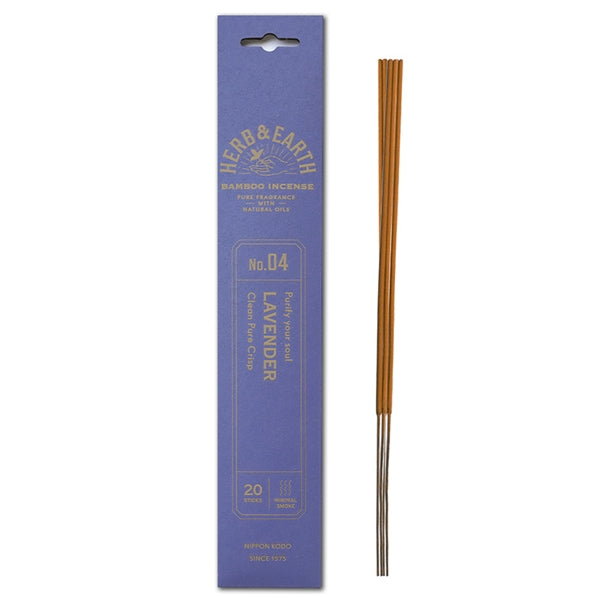 NIPPON KODO | HERB & EARTH - Bamboo Stick Incense LAVENDER ...