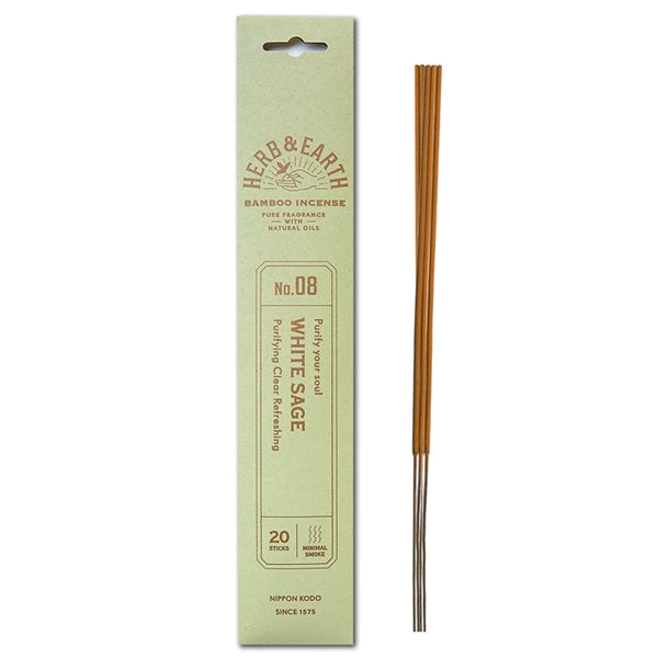 H&E - White Sage - Bamboo Incense 20 sticks