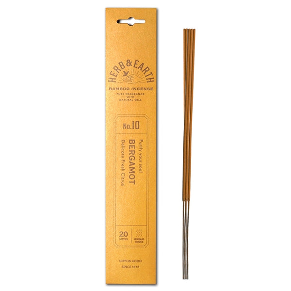 H&E - Bergamot - Bamboo Incense 20 sticks