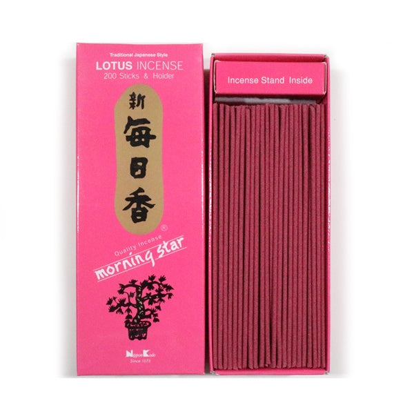 Morning Star Lotus Incense Sticks with Holder, 200-pack - Thumbnail 2