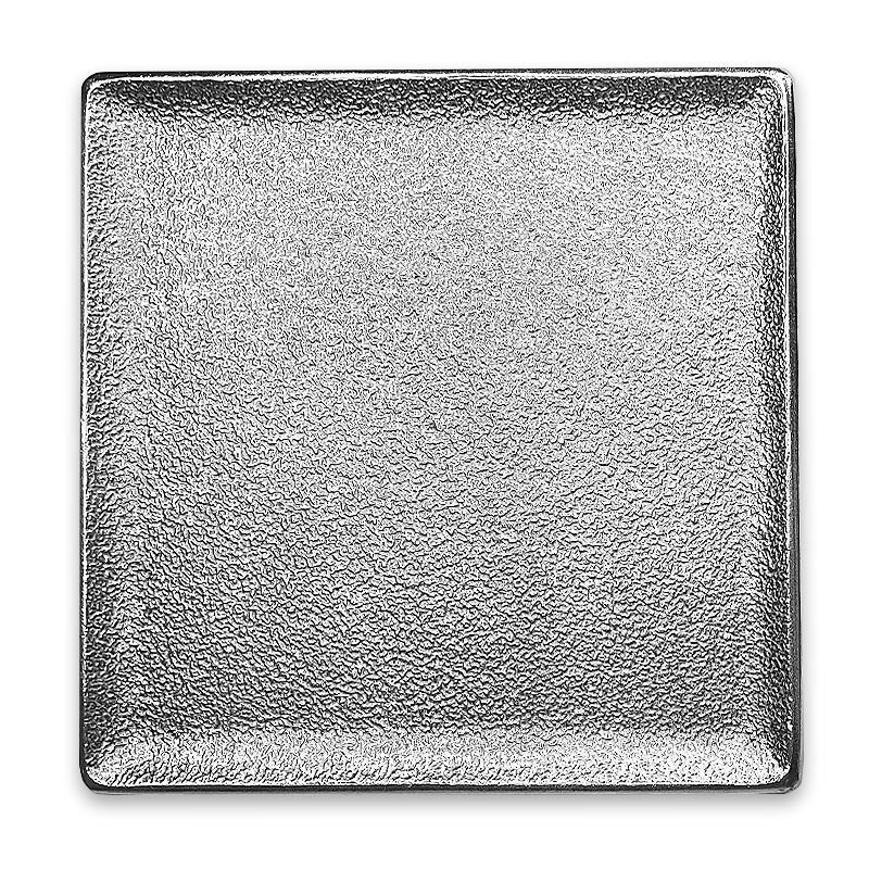 METAL INCENSE PLATE -  Square Silver