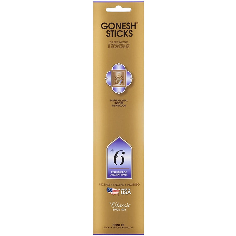 GONESH CLASSIC COLLECTION - NO.6 - Bamboo Stick Incense - Perfumes of Ancient Times